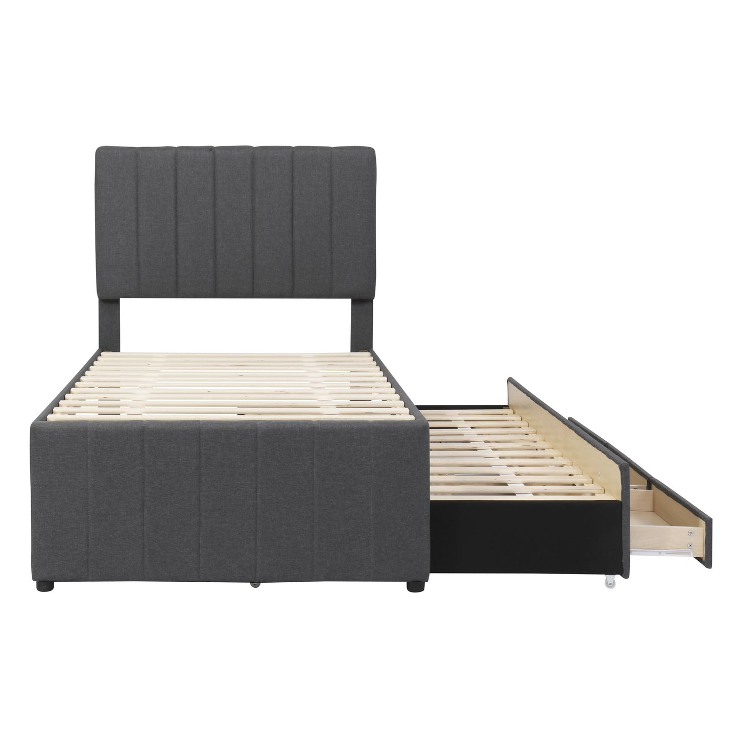 Upholstered Design Platform Bed With Trundle - The Sleep Loft - Online Mattress Showroom NYC