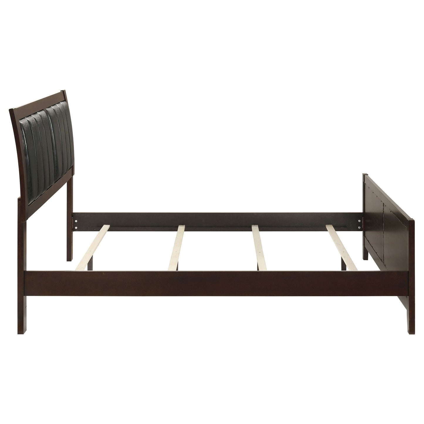 Queen Panel Bed With Upholstered Headboard And Footboard - Brown - The Sleep Loft - Online Mattress Showroom NYC