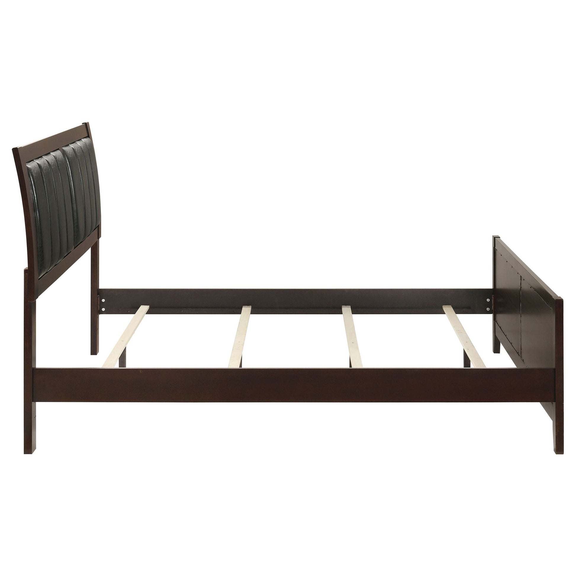 Queen Panel Bed With Upholstered Headboard And Footboard - Brown - The Sleep Loft - Online Mattress Showroom NYC