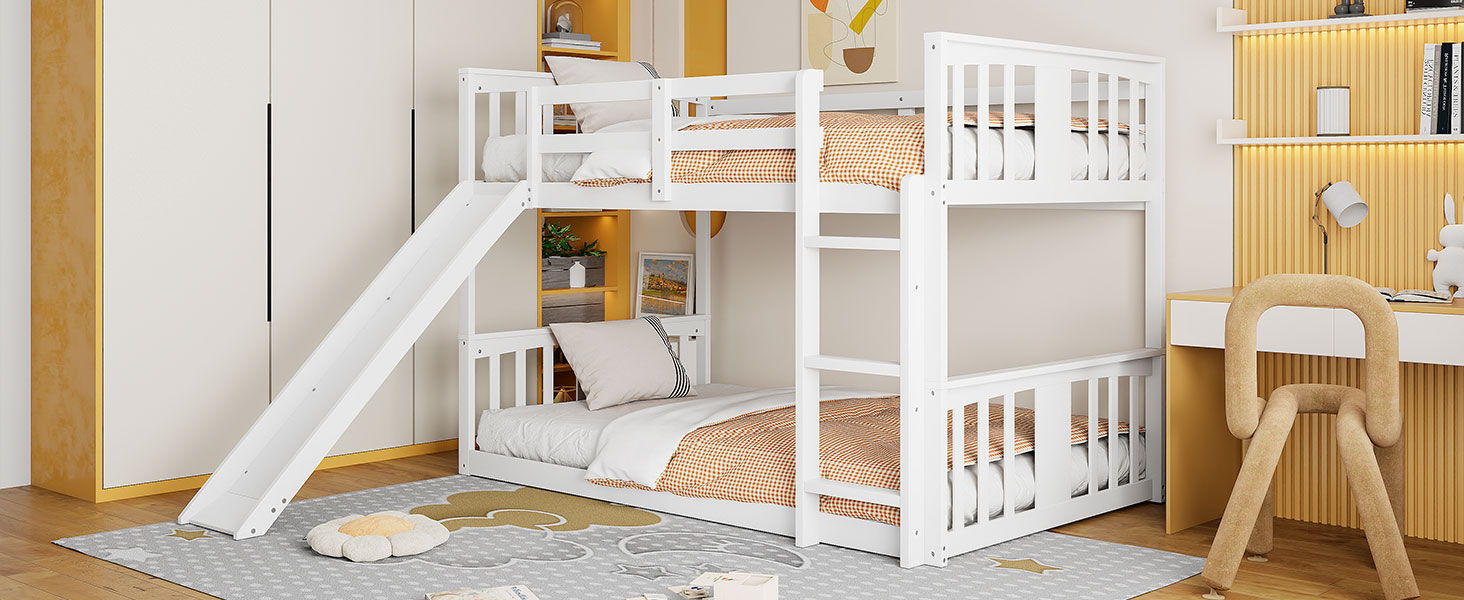 Bunk Bed With Convertible Ladder And Slide - The Sleep Loft - Online Mattress Showroom NYC