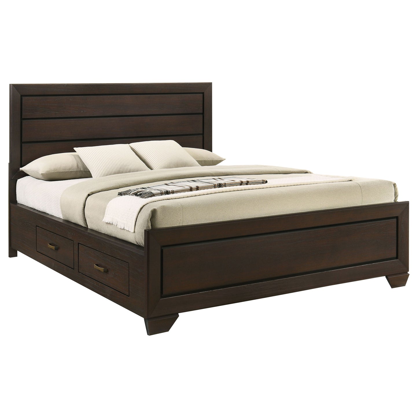 Kauffman - Queen Storage Panel Bed With Side Drawers - Dark Brown - The Sleep Loft - Online Mattress Showroom NYC