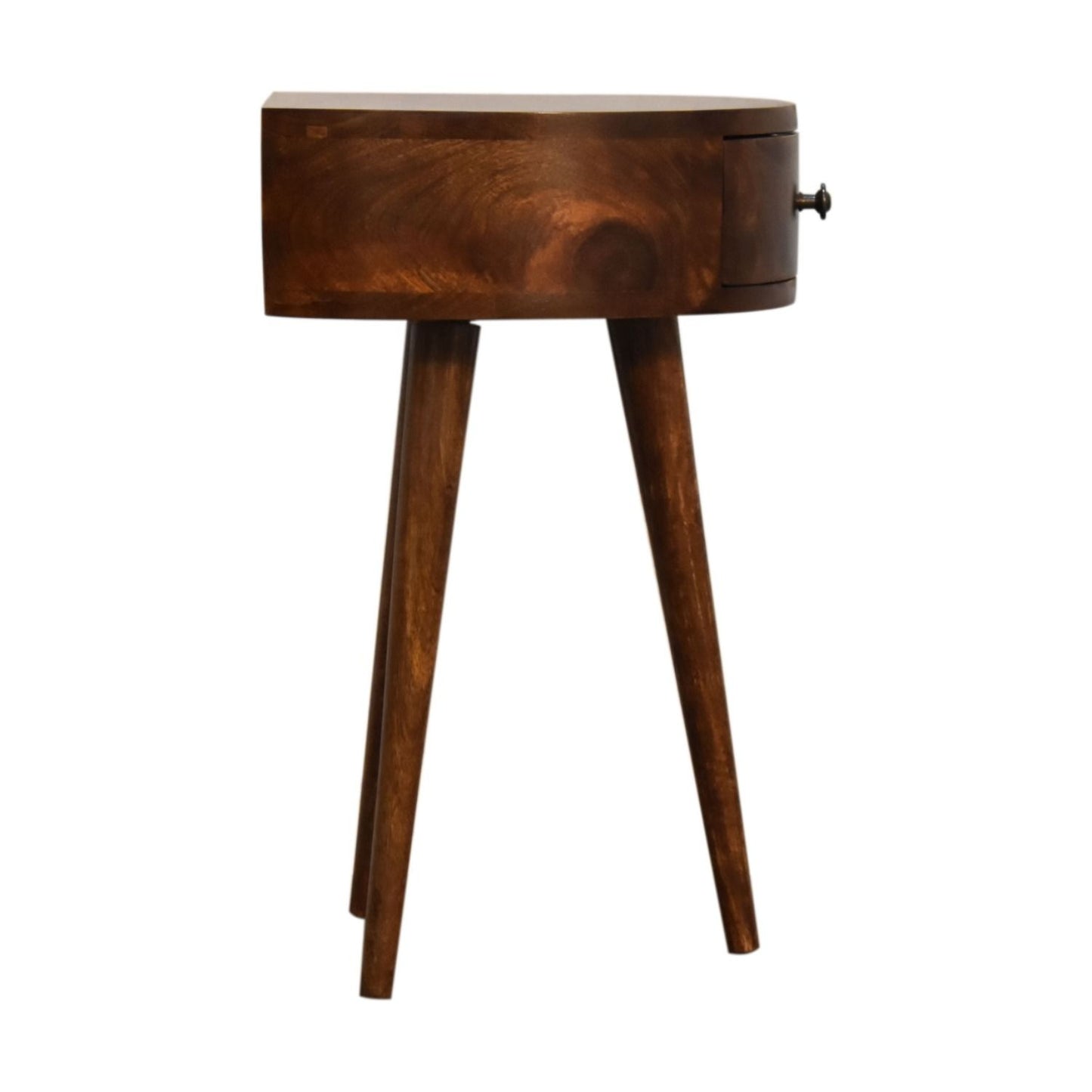 Semi Circle Nightstand - Chestnut - The Sleep Loft - Online Mattress Showroom NYC