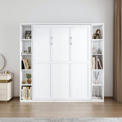 Queen Murphy Bed With Storage Cabinet - White - The Sleep Loft - Online Mattress Showroom NYC