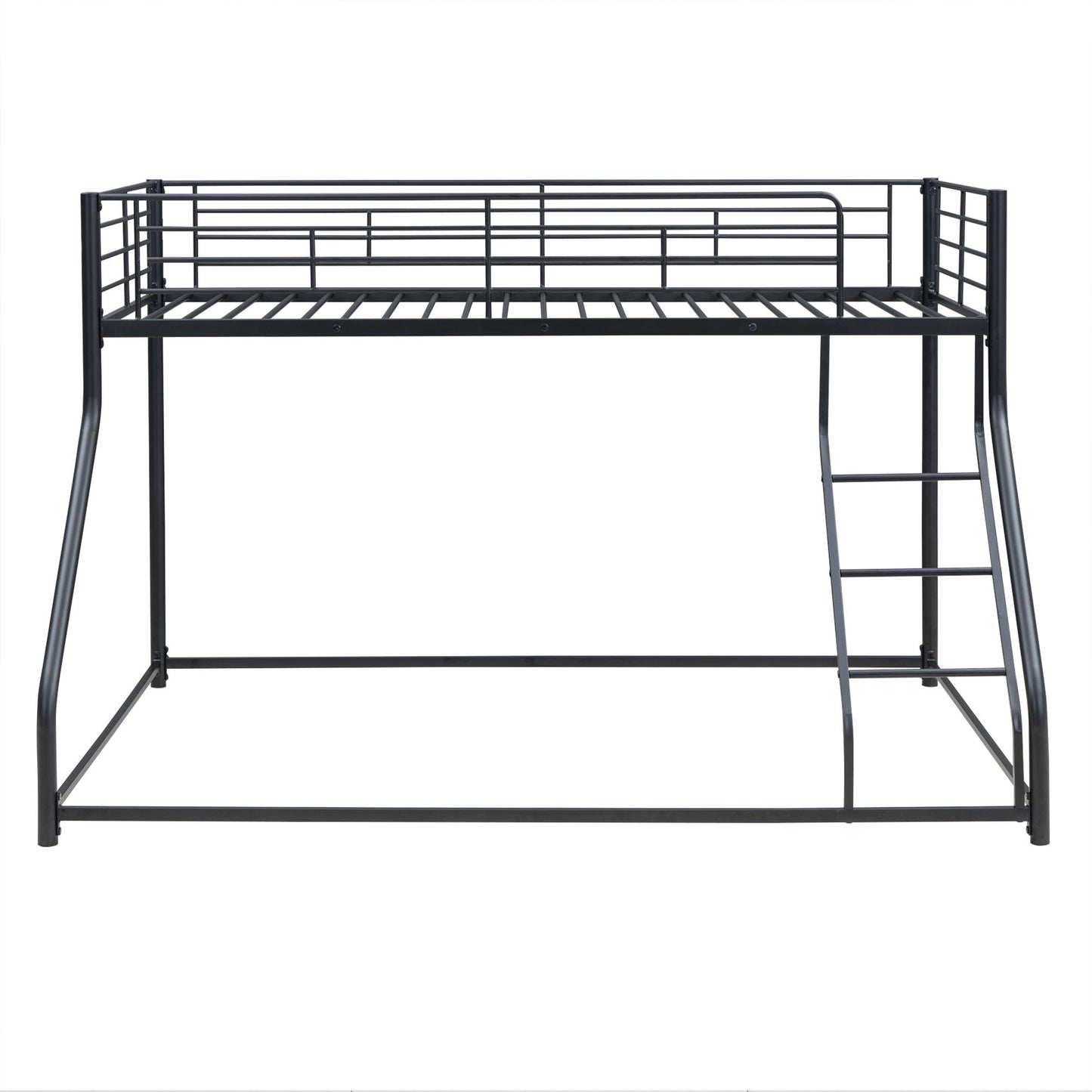 Metal Floor Bunk Bed With Sloped Ladder, Space Saving Design - The Sleep Loft - Online Mattress Showroom NYC