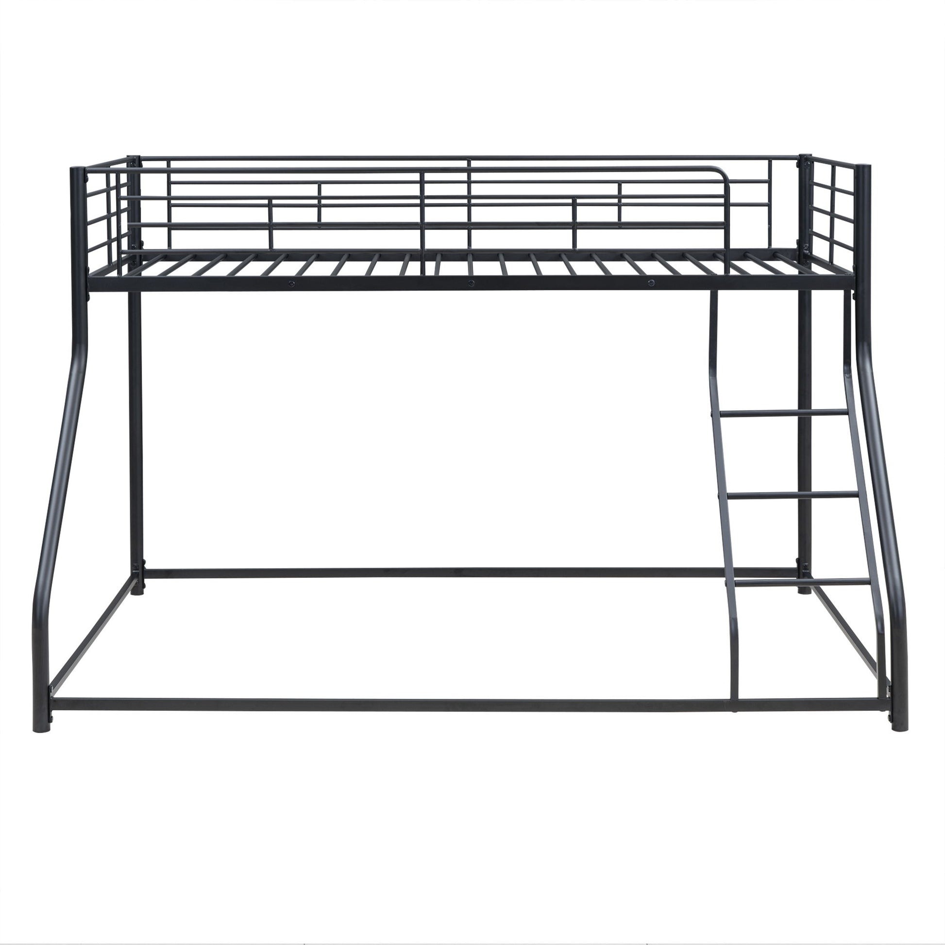Metal Floor Bunk Bed With Sloped Ladder, Space Saving Design - The Sleep Loft - Online Mattress Showroom NYC