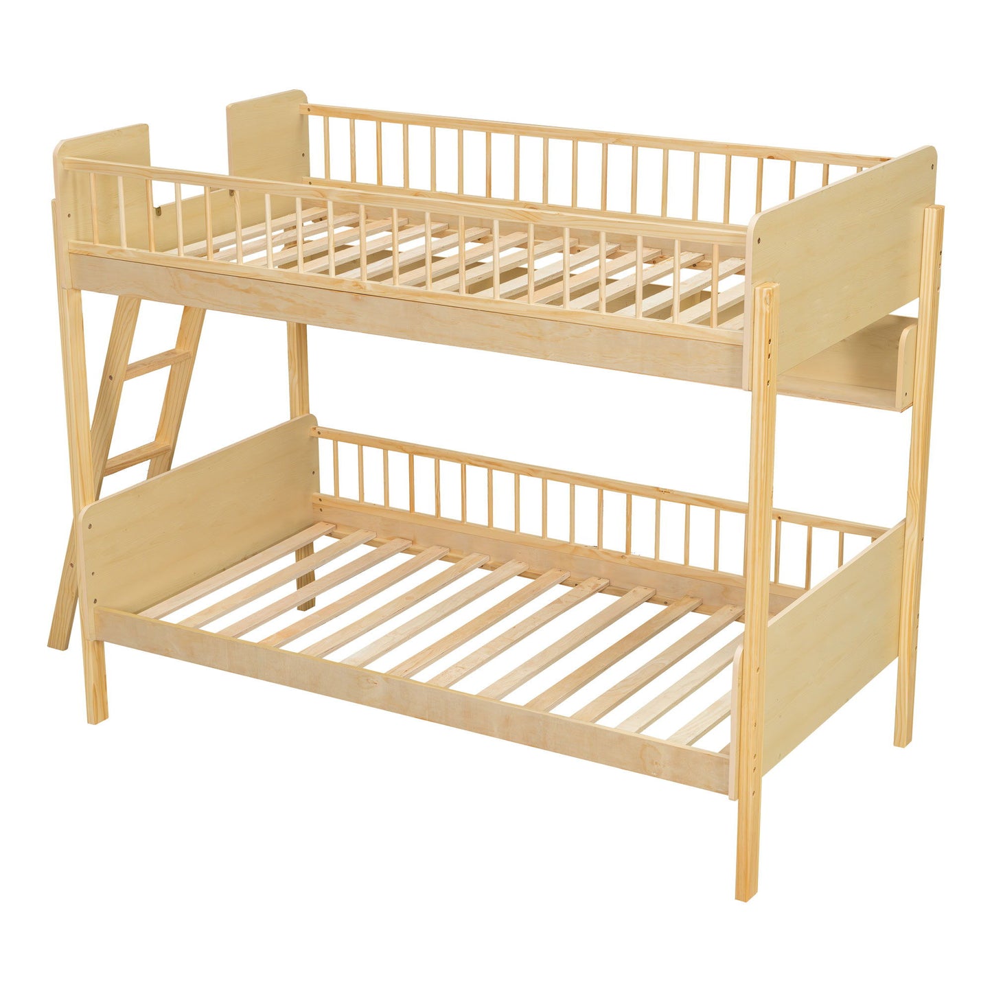 Bunk Bed With 3 Storage Shelves, Adjustable Ladder Left Or Right - The Sleep Loft - Online Mattress Showroom NYC