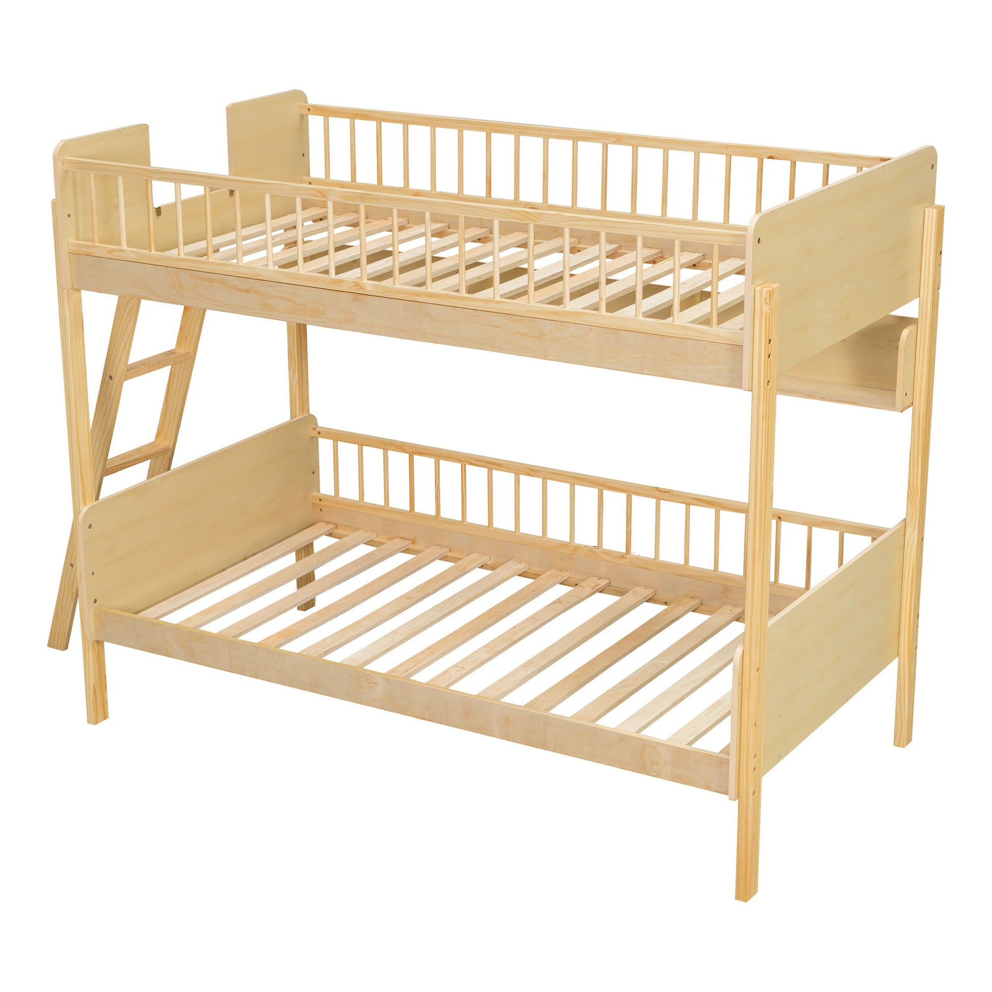 Bunk Bed With 3 Storage Shelves, Adjustable Ladder Left Or Right - The Sleep Loft - Online Mattress Showroom NYC