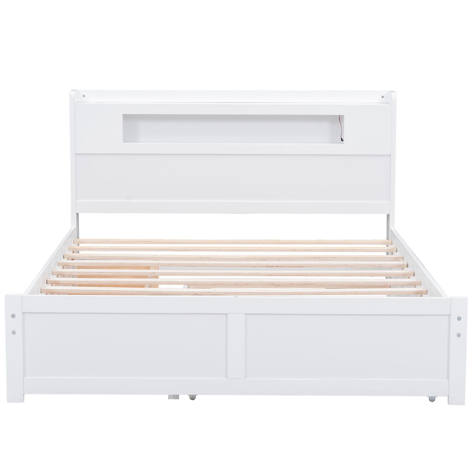 Storage Platform Bed With LED Lights, 2 Drawers And Trundle - The Sleep Loft - Online Mattress Showroom NYC