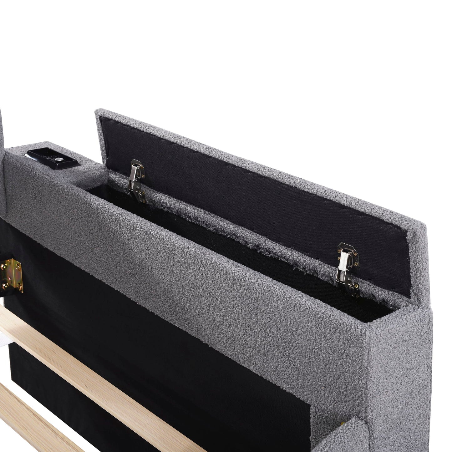 Upholstered Daybed With Storage Armrests, Trundle And Latest Integrated tooth Audio System - The Sleep Loft - Online Mattress Showroom NYC