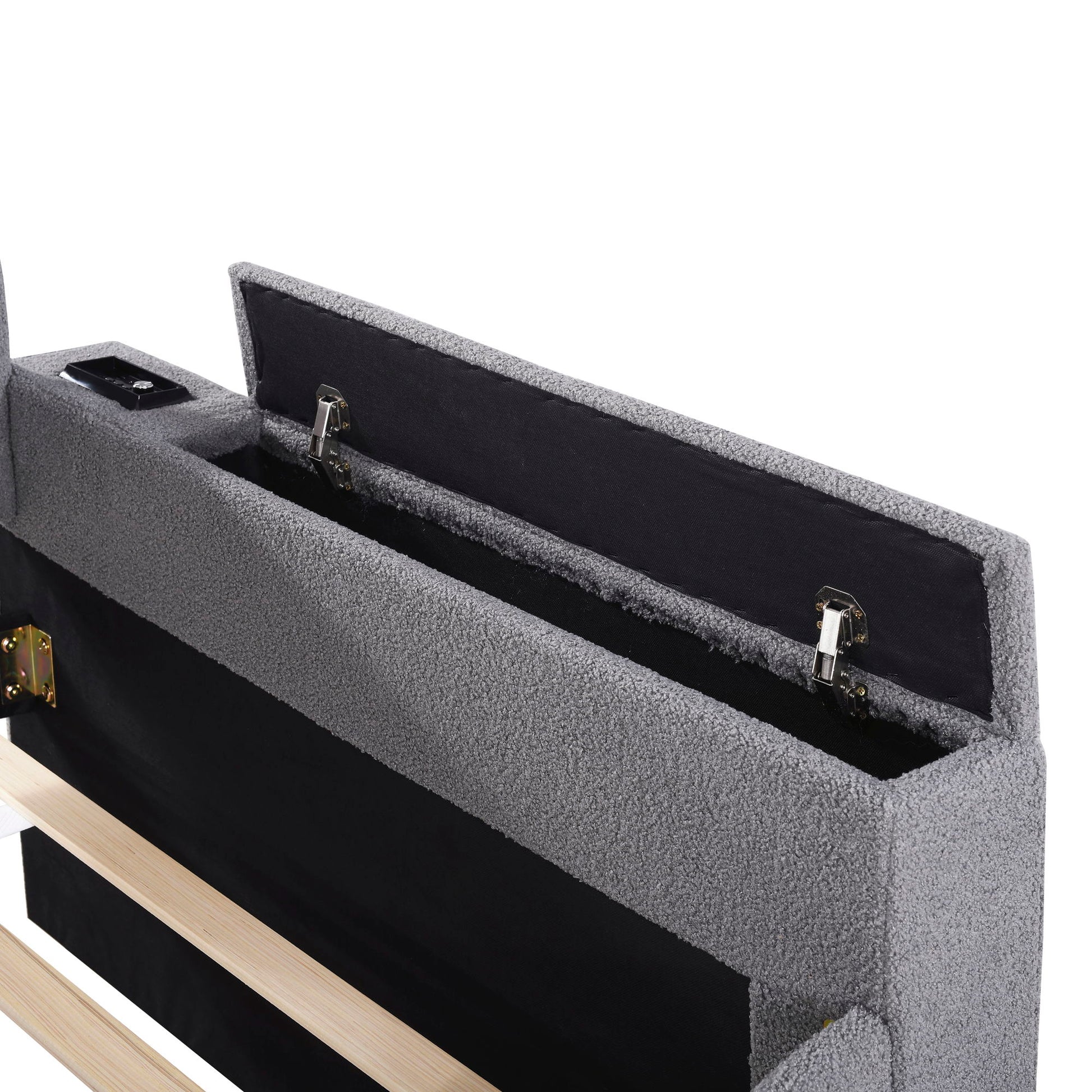 Upholstered Daybed With Storage Armrests, Trundle And Latest Integrated tooth Audio System - The Sleep Loft - Online Mattress Showroom NYC