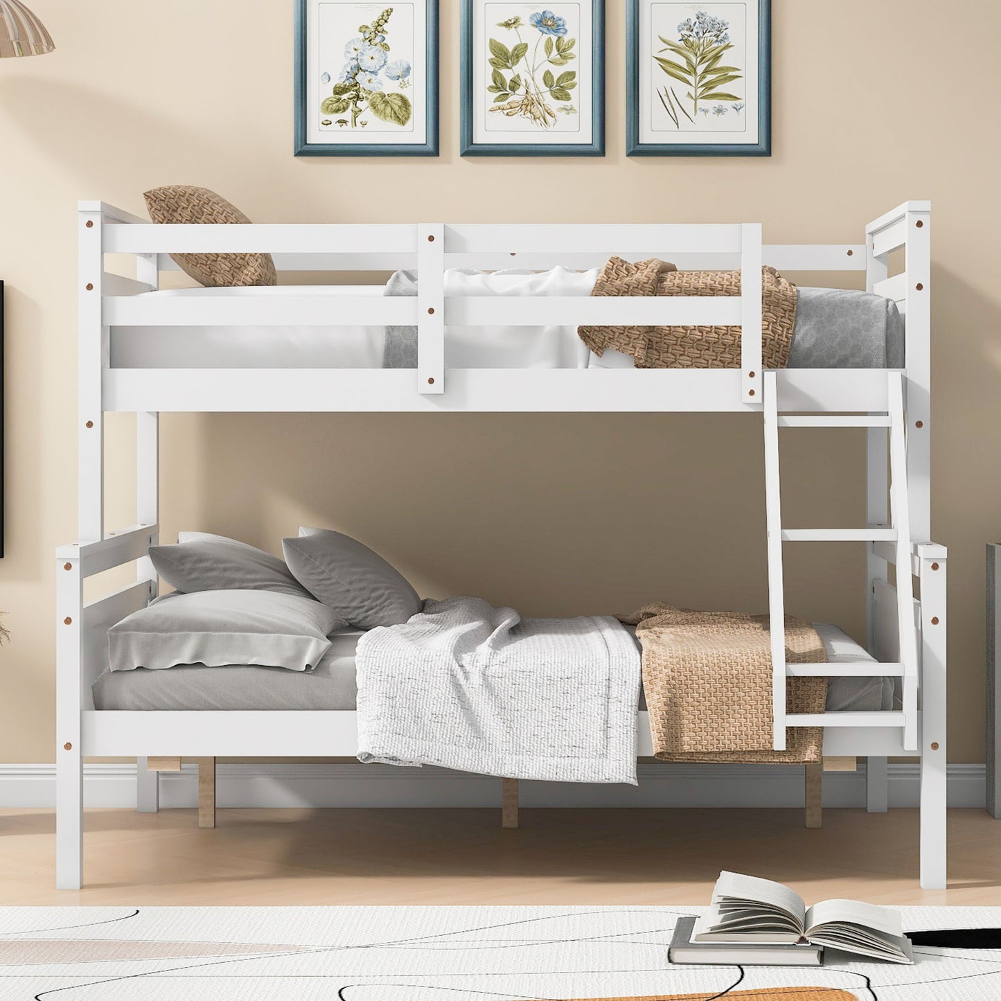 Bunk Bed With Ladder And Safety Guardrail - The Sleep Loft - Online Mattress Showroom NYC