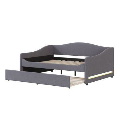 Upholstered Daybed With Light And Trundle - The Sleep Loft - Online Mattress Showroom NYC