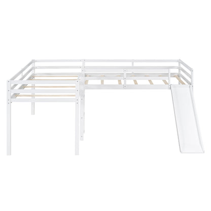 L Shaped Loft Bed With Ladder And Slide - The Sleep Loft - Online Mattress Showroom NYC