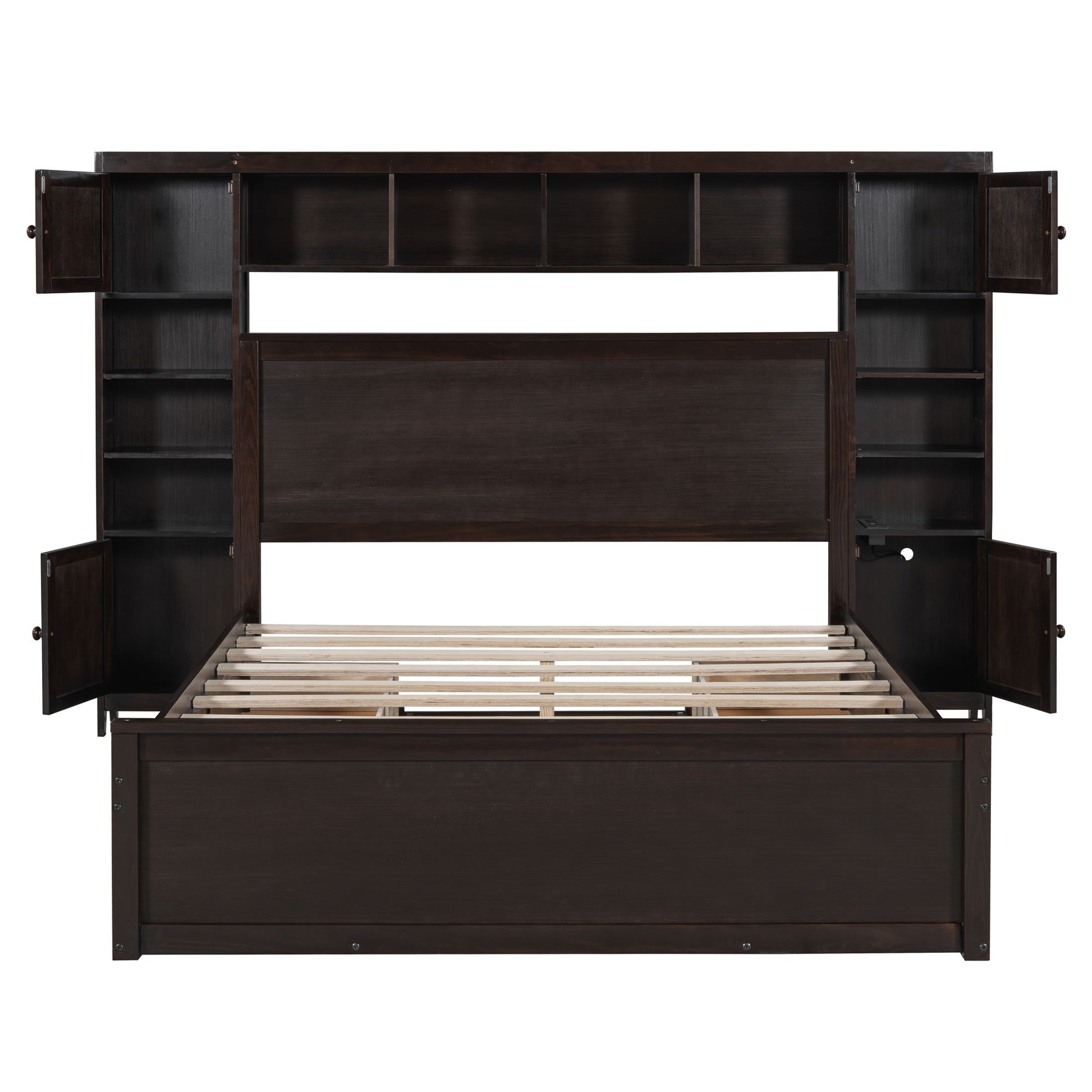 Bed With All In One Cabinet, Shelf And Sockets - The Sleep Loft - Online Mattress Showroom NYC