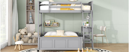 Full Over Full Bunk Bed With Desk - The Sleep Loft - Online Mattress Showroom NYC