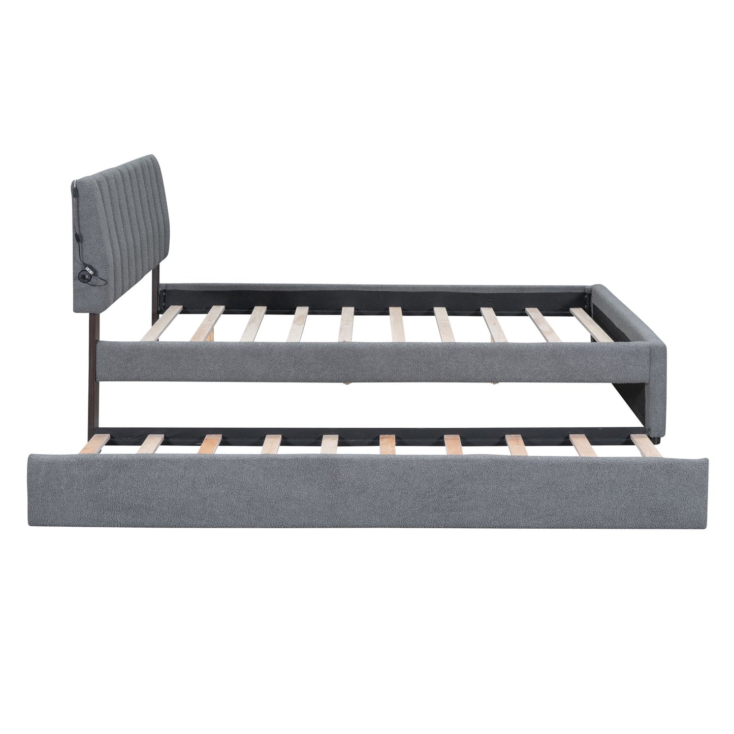 Upholstered Platform Bed With Trundle - The Sleep Loft - Online Mattress Showroom NYC