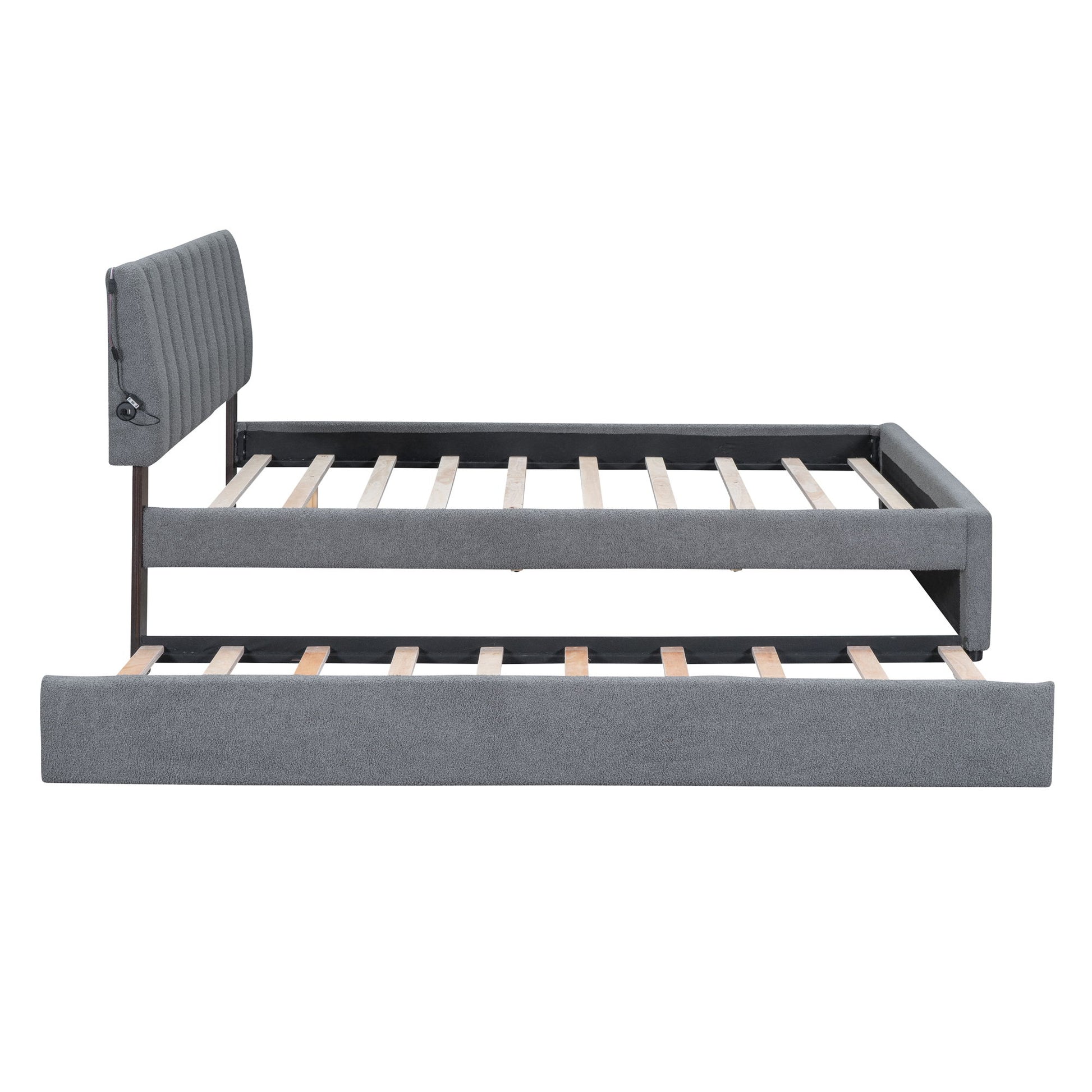 Upholstered Platform Bed With Trundle - The Sleep Loft - Online Mattress Showroom NYC