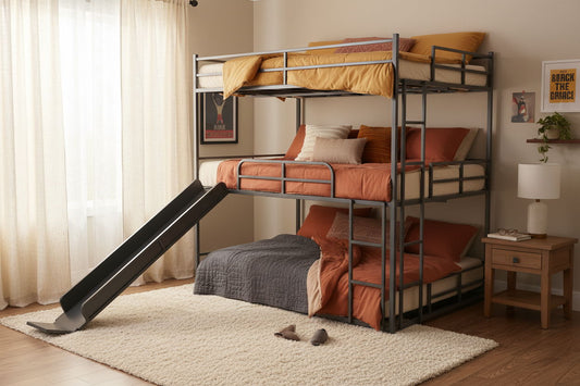 Twin Size House Loft Bed With Slide And Ladder - Black - The Sleep Loft - Online Mattress Showroom NYC