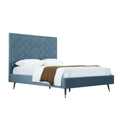 Crosby - Bed With Upholstered Headboard And Slats - The Sleep Loft - Online Mattress Showroom NYC