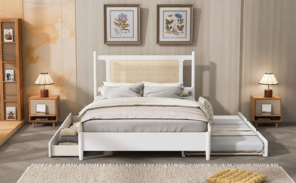 Platform Bed With 2 Big Drawers & Trundle - The Sleep Loft - Online Mattress Showroom NYC