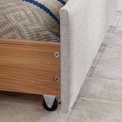 Upholstered Queen Daybed With 2 Drawers - The Sleep Loft - Online Mattress Showroom NYC