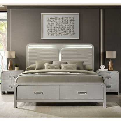 Aria - 2 Drawer Nightstand - Beige - The Sleep Loft - Online Mattress Showroom NYC