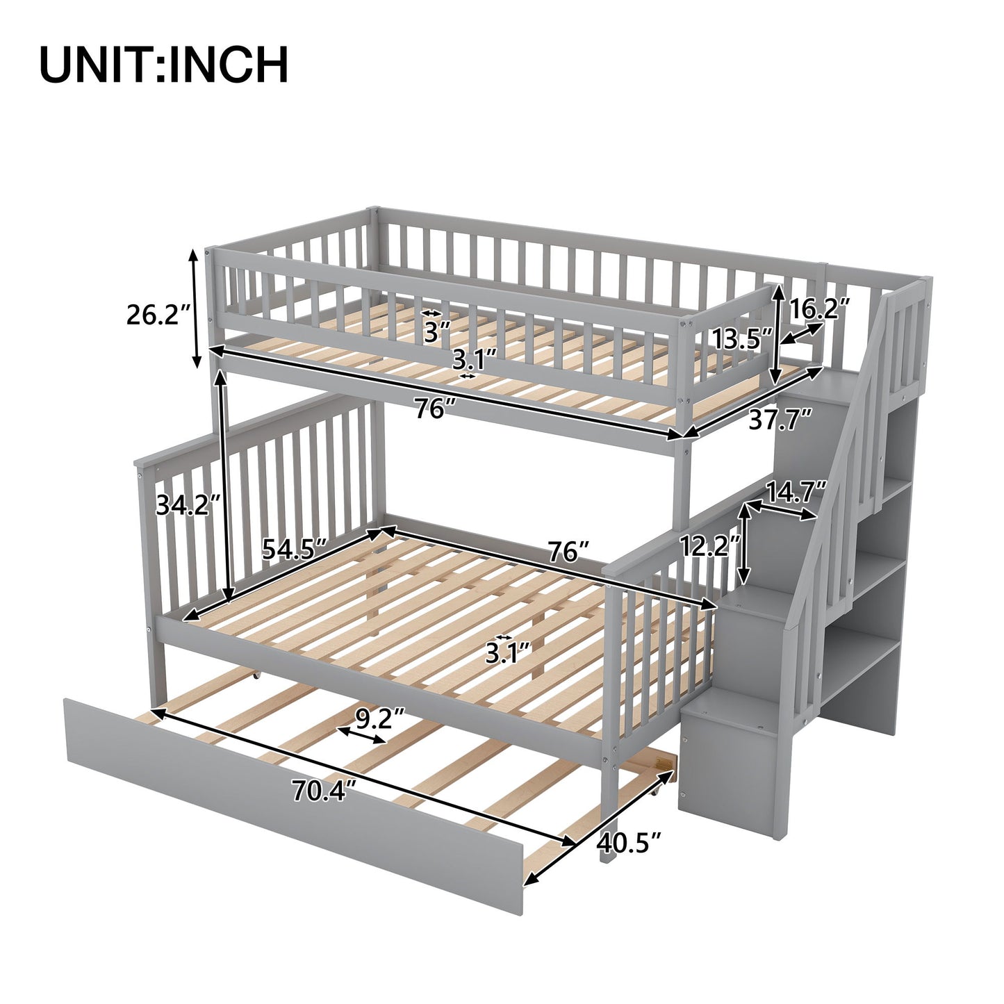 Bunk Bed With Staircase - The Sleep Loft - Online Mattress Showroom NYC