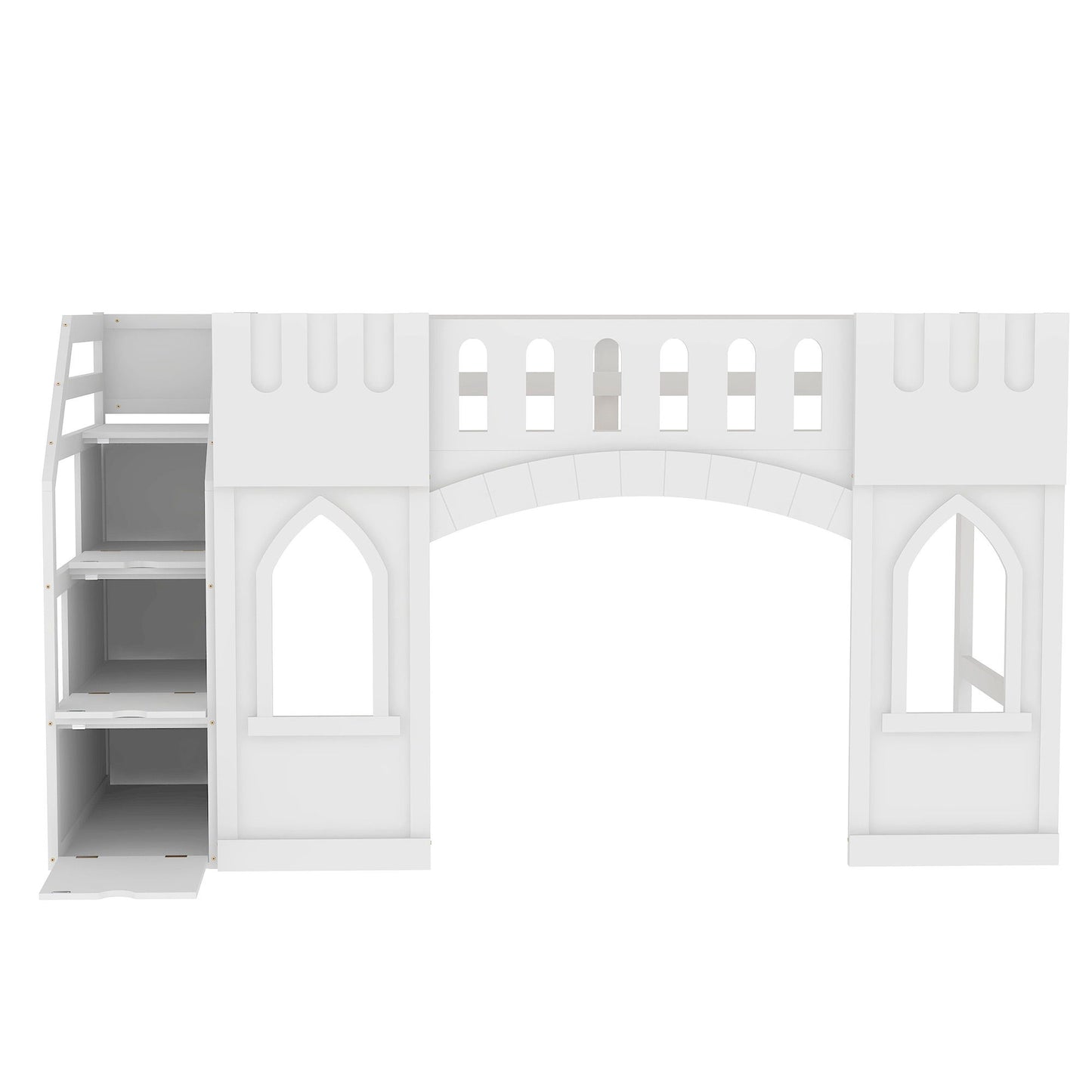 Loft Bed With Storage Staircase And Windows - The Sleep Loft - Online Mattress Showroom NYC