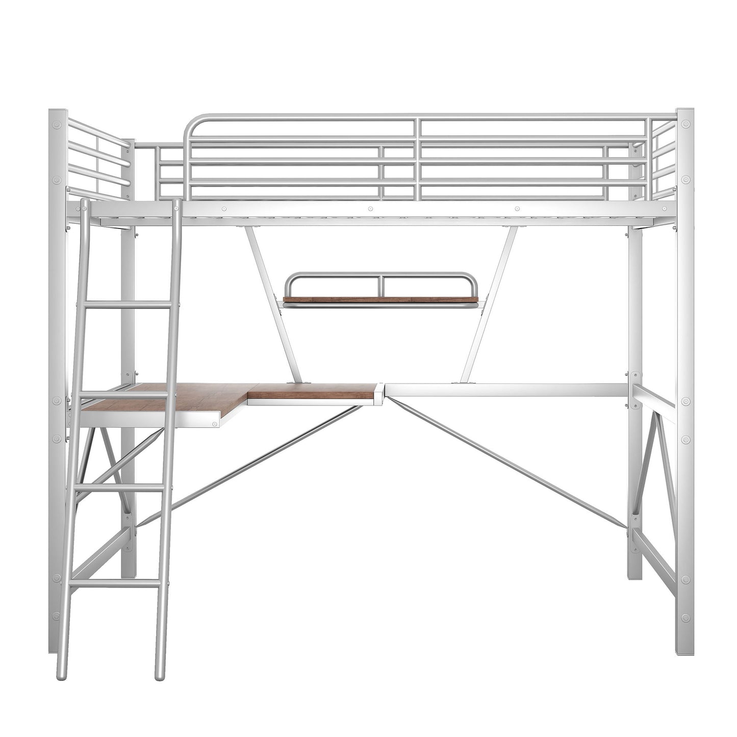 Loft Bed With Desk And Shelf, Modern Design - The Sleep Loft - Online Mattress Showroom NYC