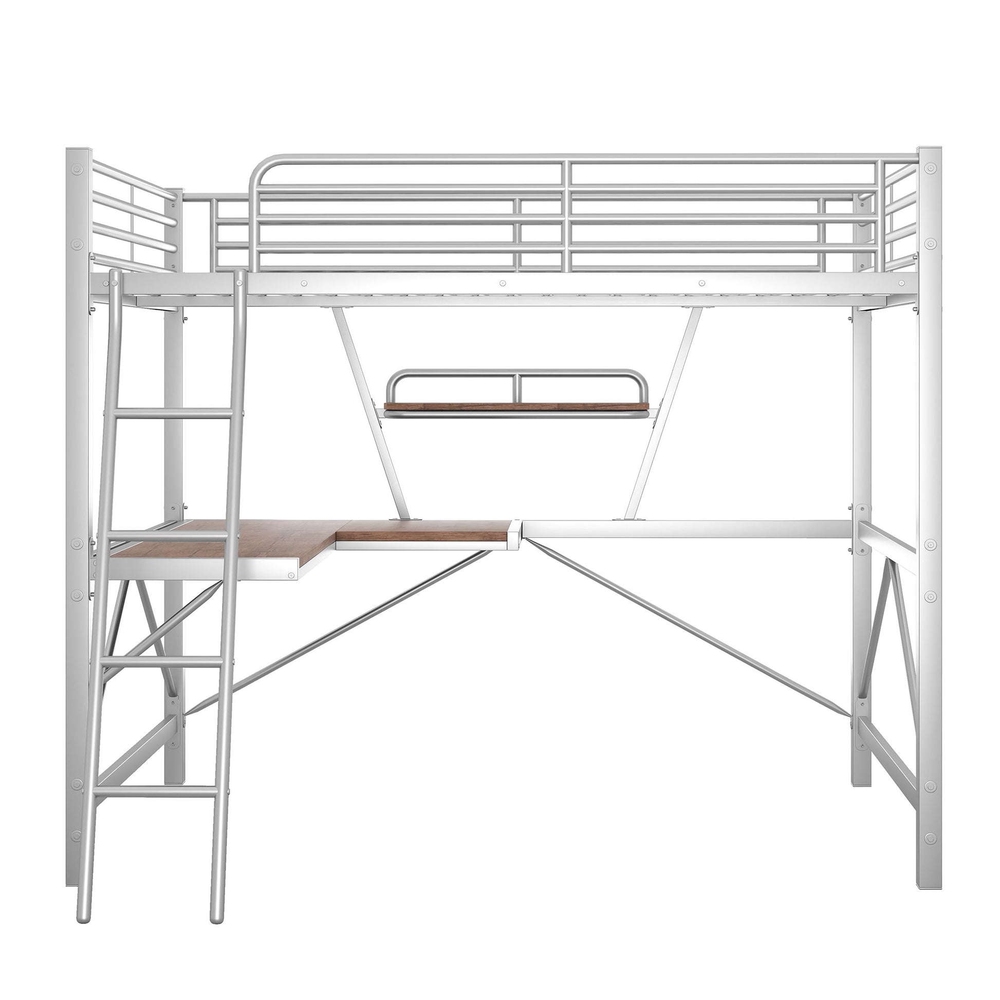 Loft Bed With Desk And Shelf, Modern Design - The Sleep Loft - Online Mattress Showroom NYC