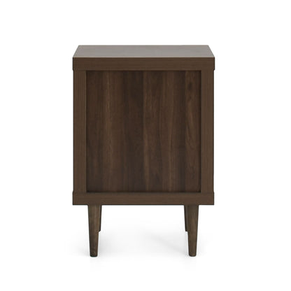 Nystrom - Mid Century Modern 2 Drawer Nightstand - The Sleep Loft - Online Mattress Showroom NYC