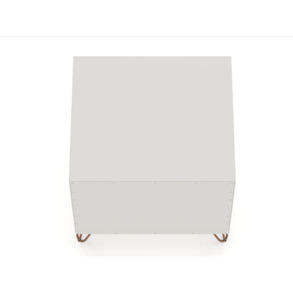 Rockefeller - Nightstand With 2 Drawers - Off White - The Sleep Loft - Online Mattress Showroom NYC
