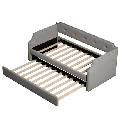 Upholstered Daybed With Trundle - The Sleep Loft - Online Mattress Showroom NYC