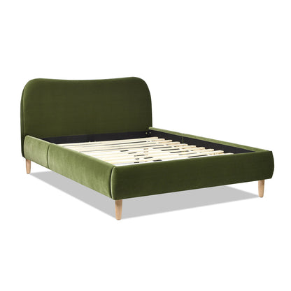 Roman - Curved Headboard Upholstered Platform Bed - The Sleep Loft - Online Mattress Showroom NYC