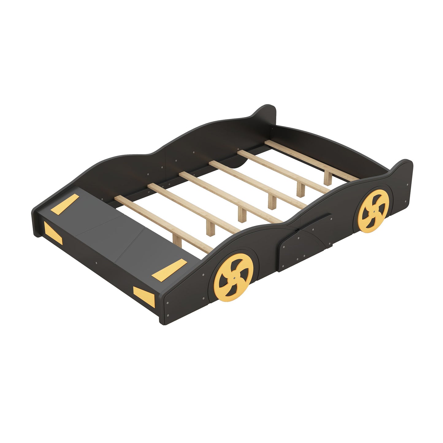 Race Car Shaped Platform Bed With Wheels And Storage - The Sleep Loft - Online Mattress Showroom NYC