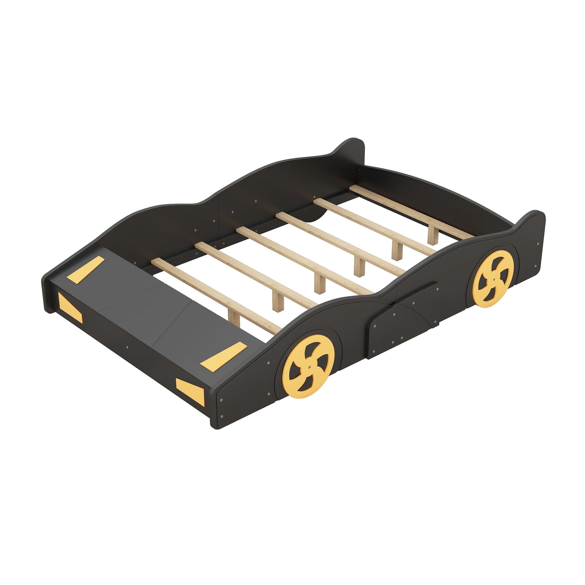 Race Car Shaped Platform Bed With Wheels And Storage - The Sleep Loft - Online Mattress Showroom NYC