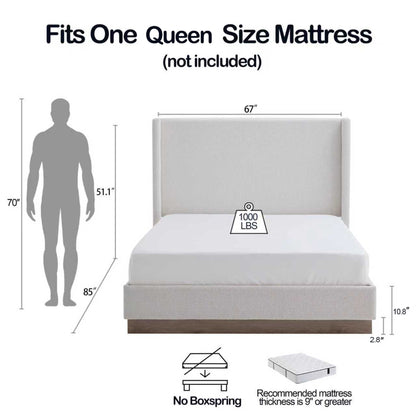 Hale - Upholstered Wingback Bed - The Sleep Loft - Online Mattress Showroom NYC
