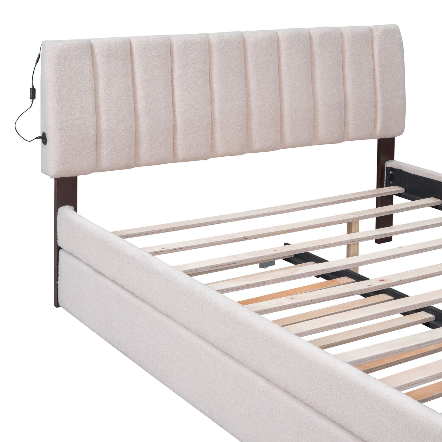 Upholstered Platform Bed With Trundle - The Sleep Loft - Online Mattress Showroom NYC