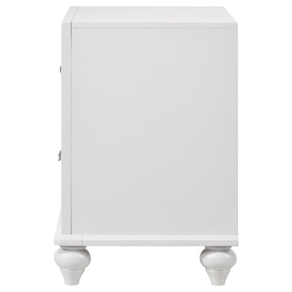 Barzini - 2 Drawer Nightstand Storage - White - The Sleep Loft - Online Mattress Showroom NYC