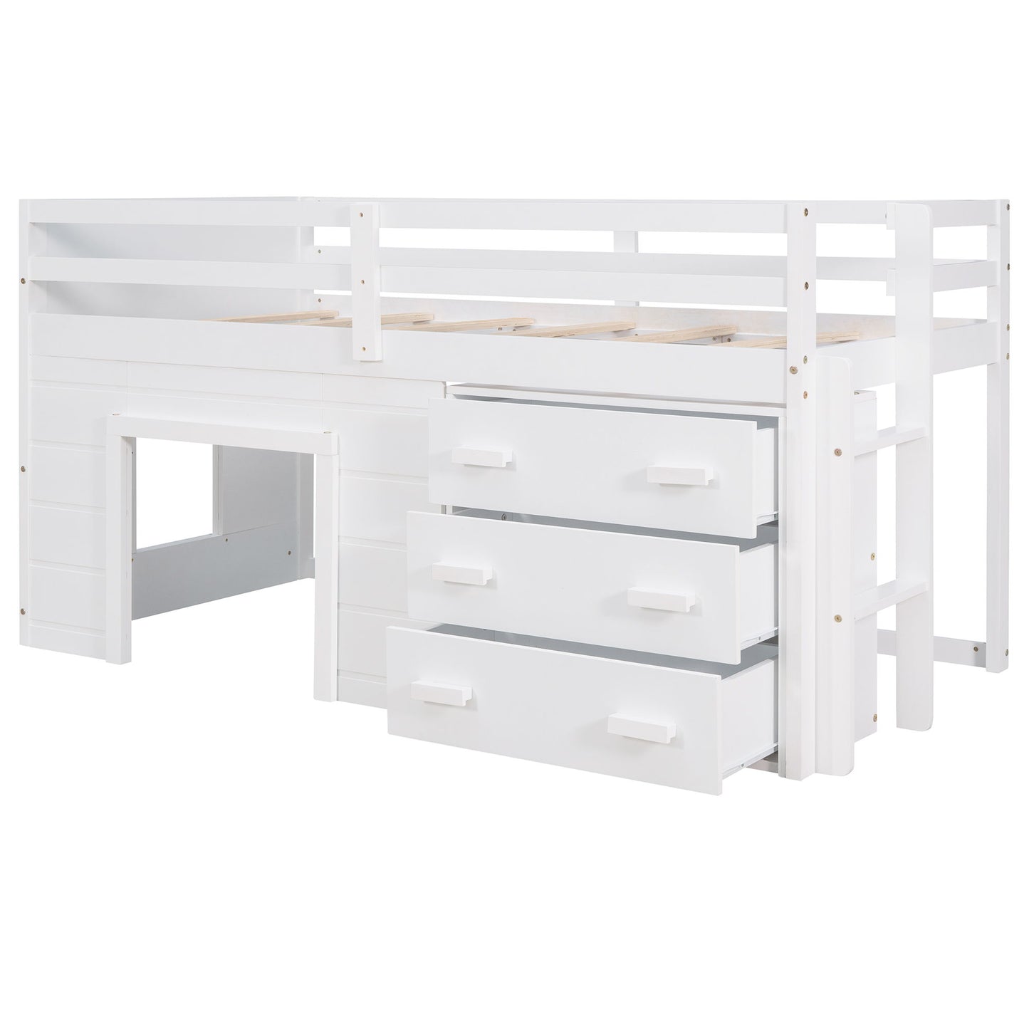 Loft Bed With Cabinet And Shelf - The Sleep Loft - Online Mattress Showroom NYC