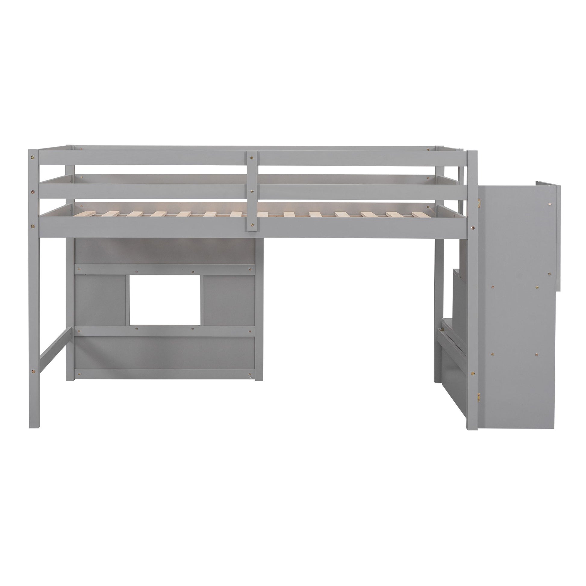 Loft Bed With Storage Staircase, Window & LED Light - The Sleep Loft - Online Mattress Showroom NYC