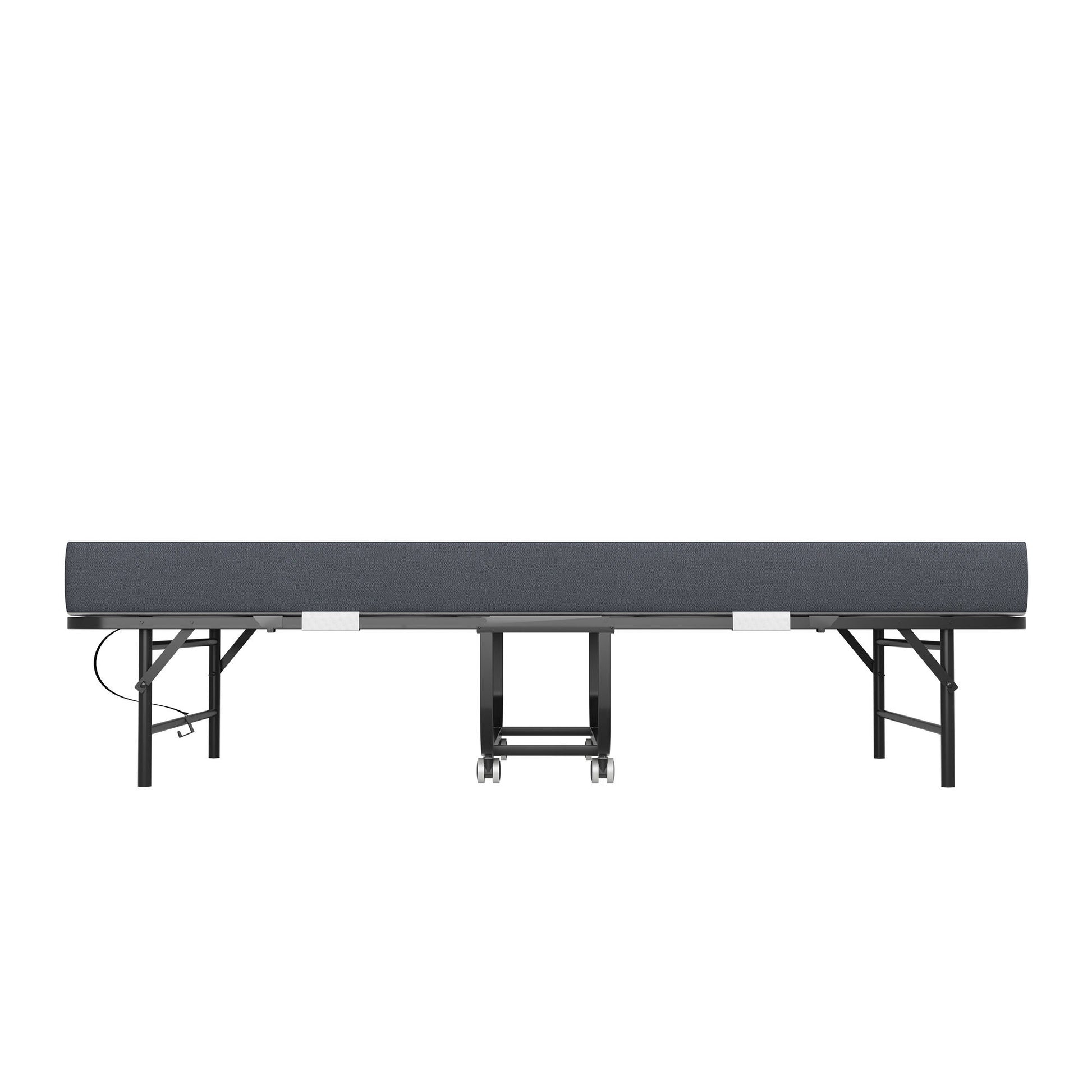 Twin Extra Long Folding Bed For Tall People, Heavy-Duty Rollaway Guest With Memory Foam Mattress - Black - The Sleep Loft - Online Mattress Showroom NYC