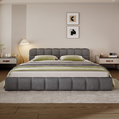 Elegant Upholstered Bed With Checkerboard Design - The Sleep Loft - Online Mattress Showroom NYC