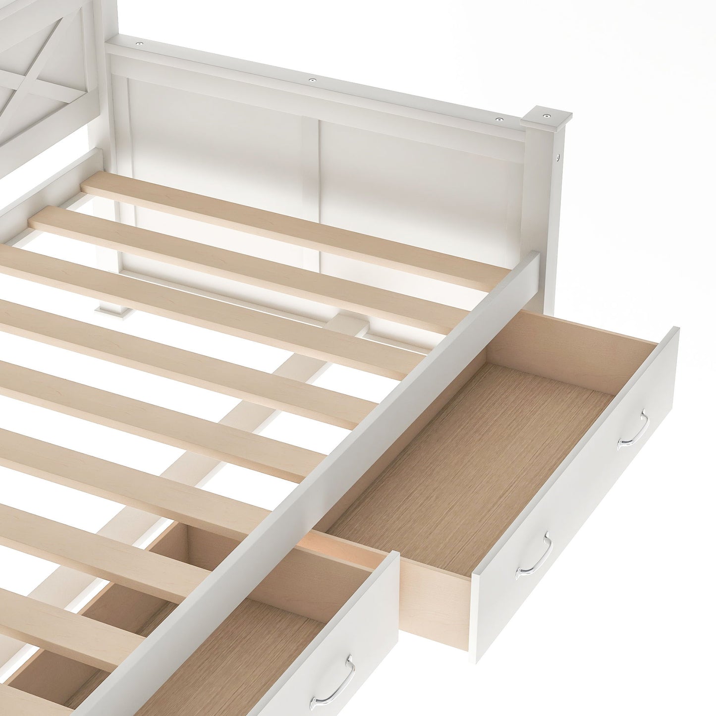 Modern Daybed With 2 Large Drawers, X Shaped Frame - The Sleep Loft - Online Mattress Showroom NYC
