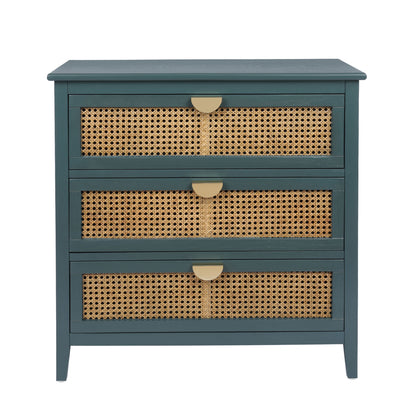 3 Drawer Cabinet, Natural Rattan, American Furniture - The Sleep Loft - Online Mattress Showroom NYC