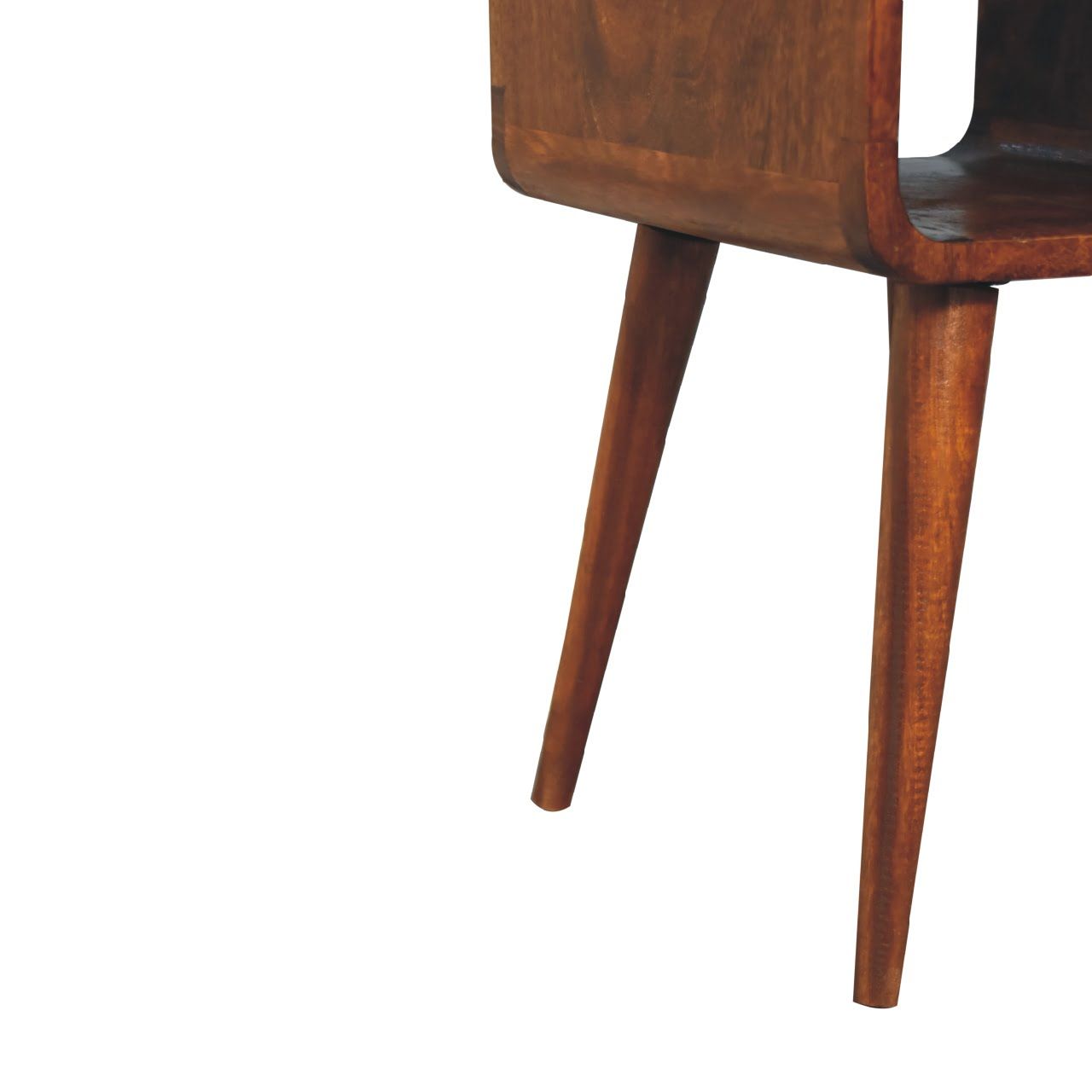 Mini Chestnut Curve Lower Bedside Nifhtstand - The Sleep Loft - Online Mattress Showroom NYC