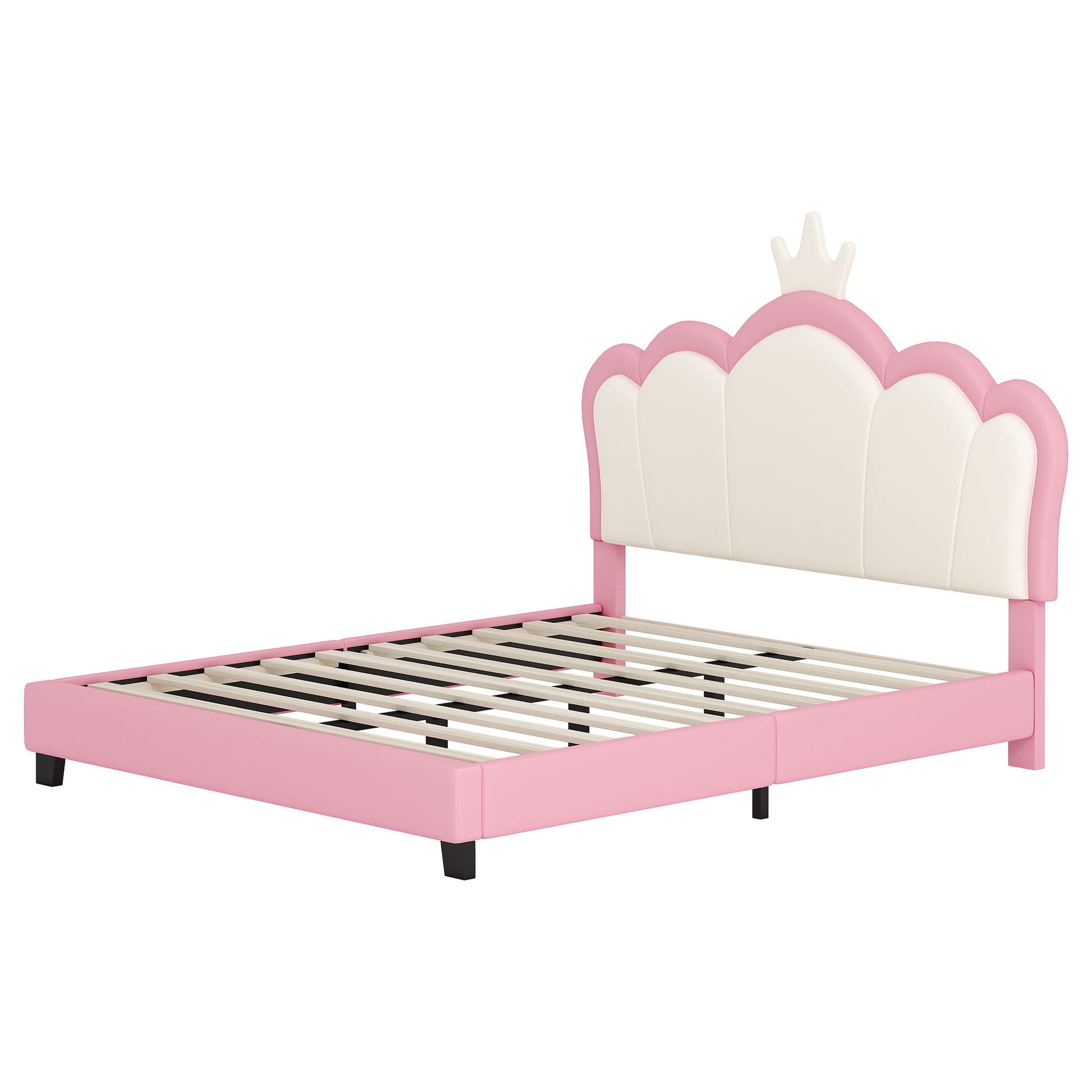Upholstered Princess Platform Bed With Crown Headboard - The Sleep Loft - Online Mattress Showroom NYC