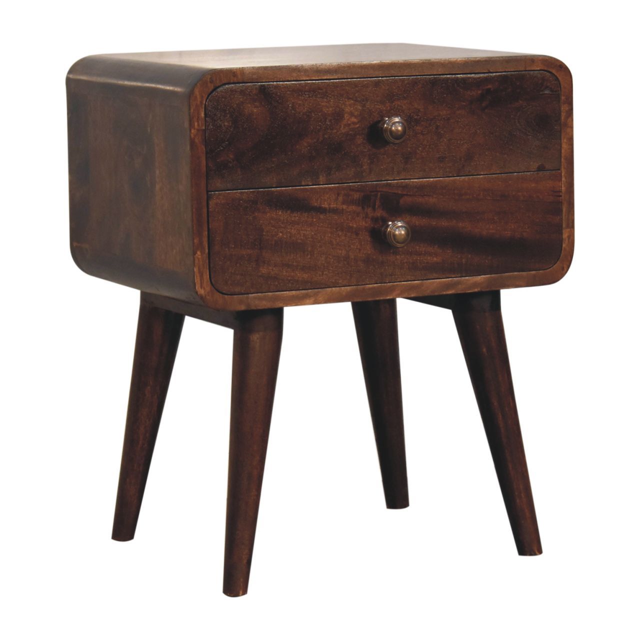 Curved Nightstand, - The Sleep Loft - Online Mattress Showroom NYC