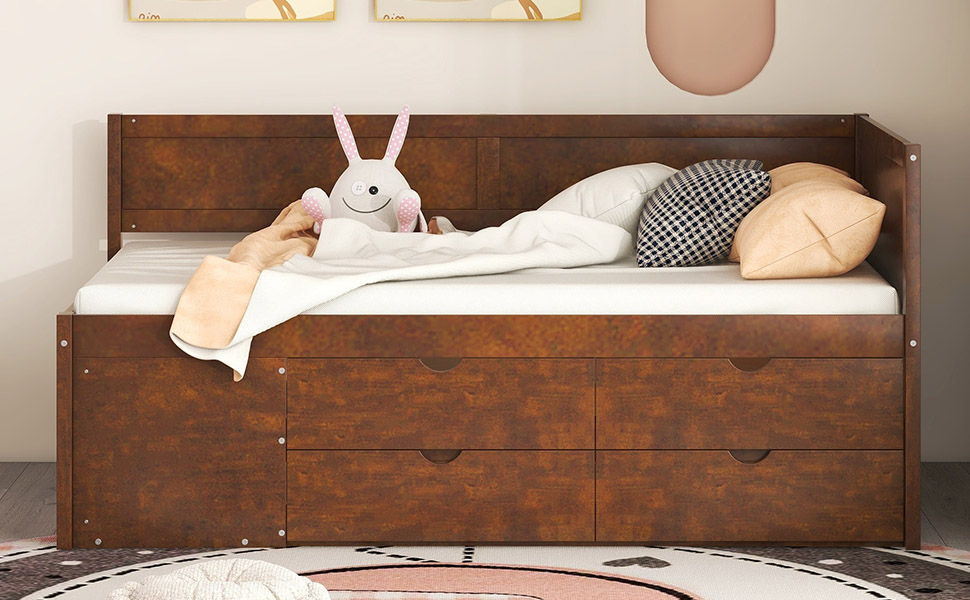 Daybed With Drawers And Shelves - The Sleep Loft - Online Mattress Showroom NYC