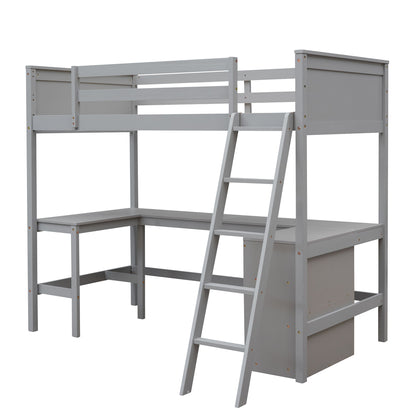 Loft Bed With Shelves With Desk - The Sleep Loft - Online Mattress Showroom NYC